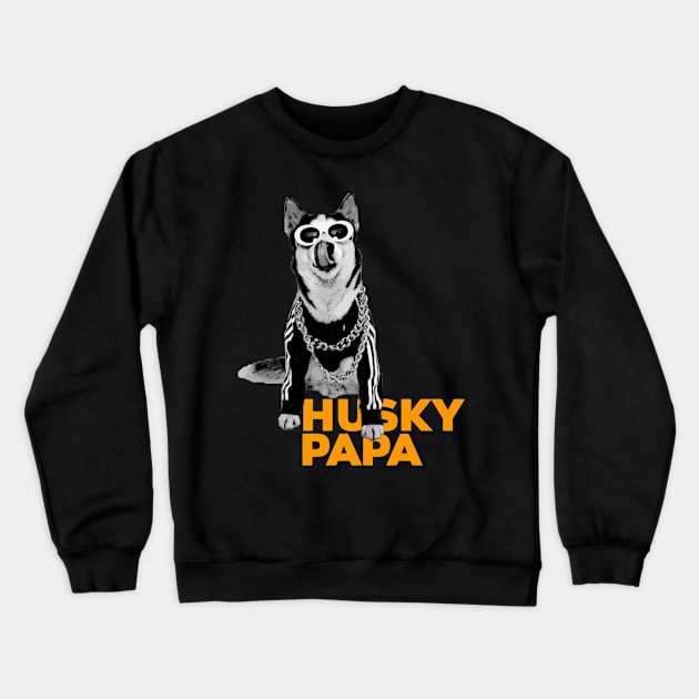 Husky Papa Crewneck Sweatshirt by HuskyTee